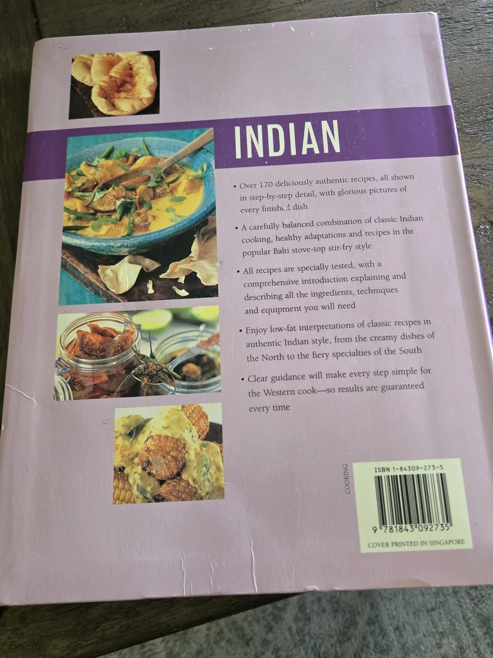 Indian: Deliciously Authentic Dishes Cookbook - Blue/Orange Cover